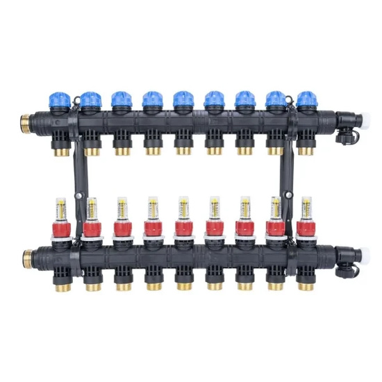 Rozdělovač ProCalida EF1 K, 9 topných okruhů, G1, 0,2 - 1,6 l/min AFRISO 81269