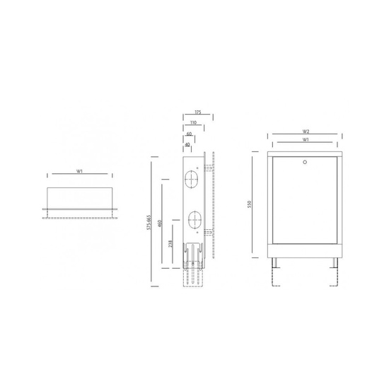 Gorgiel SGP-6 zapuštěný rozvaděč pro 16 sekcí 1175x550-665x110-175