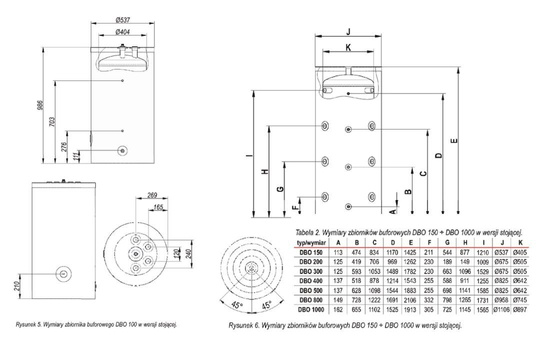 Stojatá vyrovnávací nádrž Defro DBO S 300L