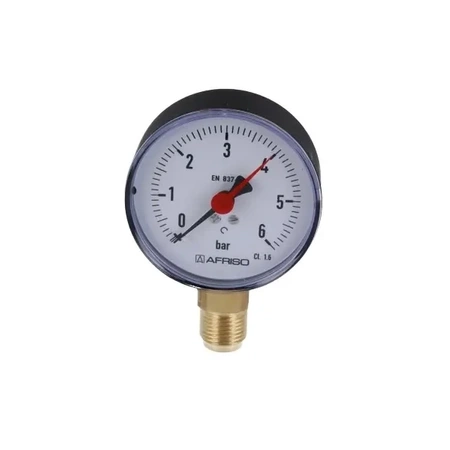 Standardní manometr RF 80 D201 Fi 80 mm 0÷6 bar G1/2" RAD třída 1.6 Afriso 85164201